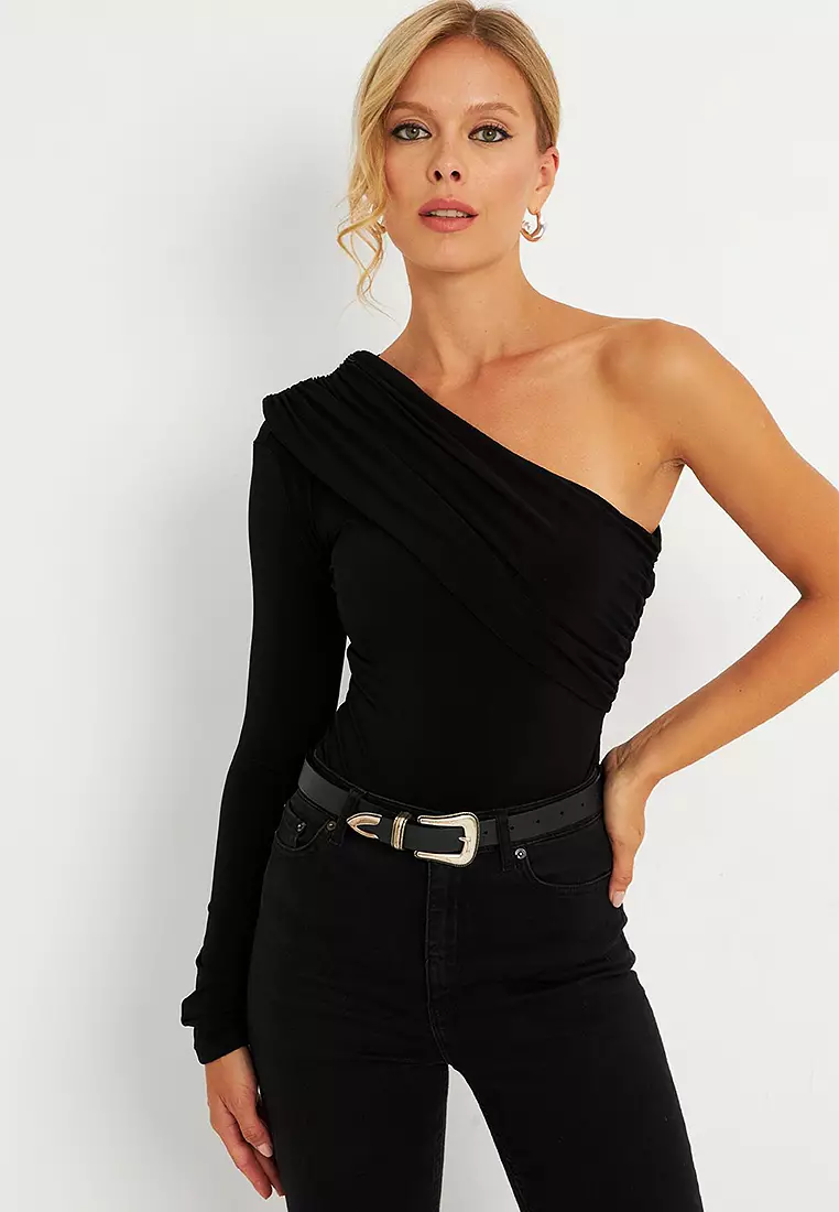 Buy Cool & Sexy Cross Neck Single Sleeve Snap Bodysuit Online | ZALORA ...