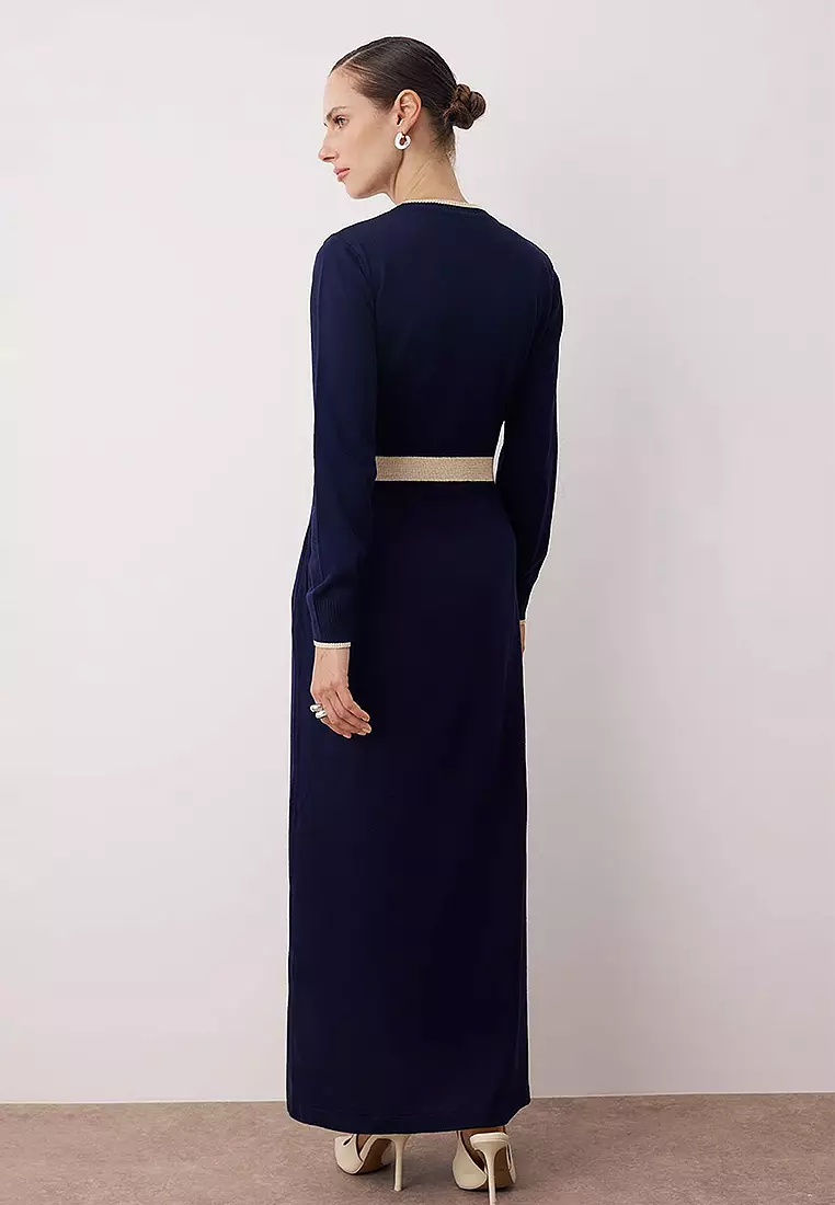 Buttoned Knit Dress