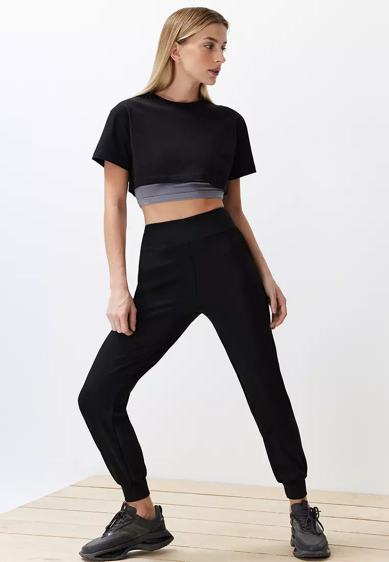 Sporty High Waist Jogger Pants
