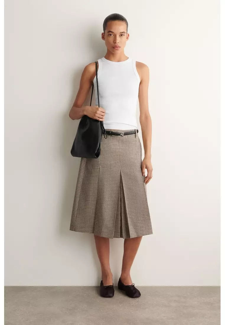 Buy COS BOX-PLEAT WOOL MIDI SKIRT 2026 Online | ZALORA