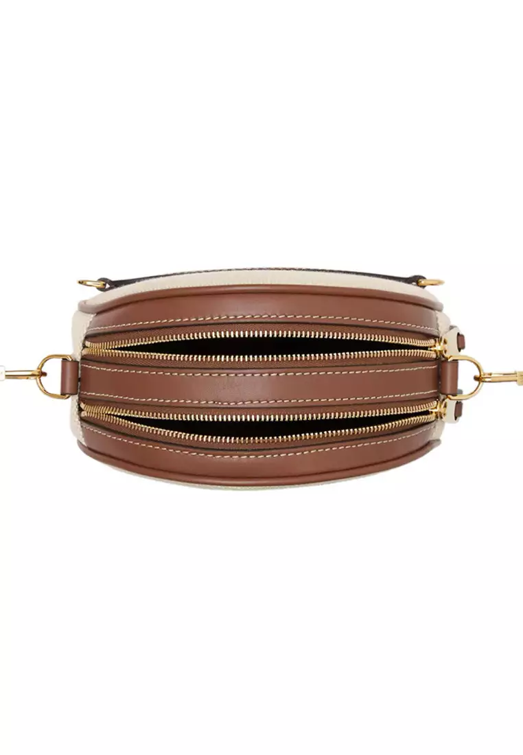 Jual Burberry Burberry Logo Graphic Canvas And Leather Louise Crossbody