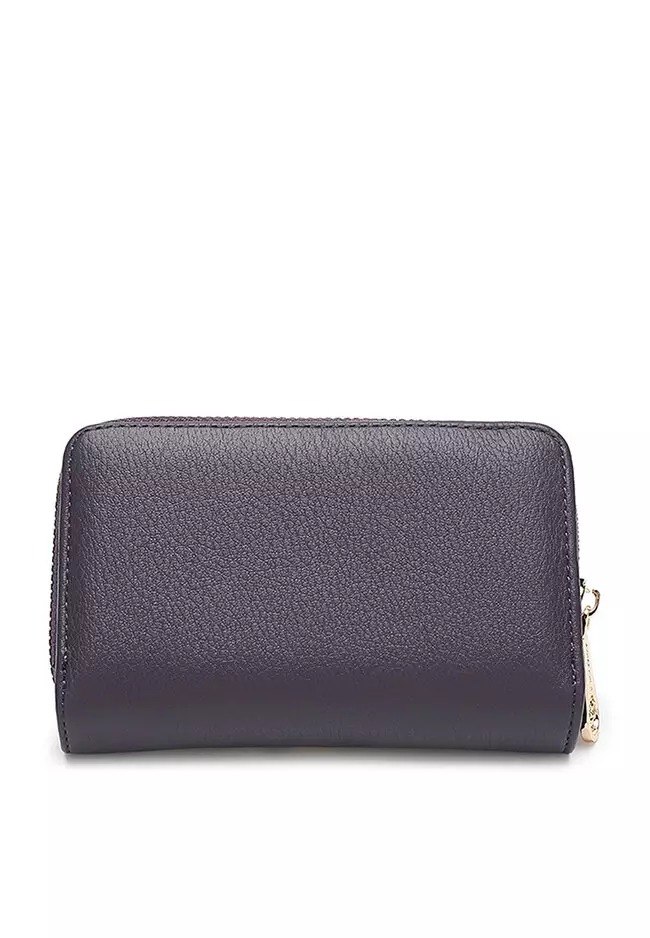 Women's Quilted Short Purse / Wallet - Purple