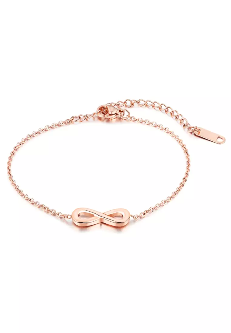 Rose gold infinity bracelet top