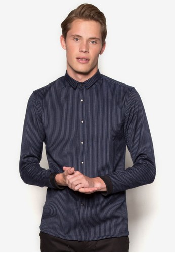 細條紋長袖襯esprit服飾衫, 服飾, 襯衫