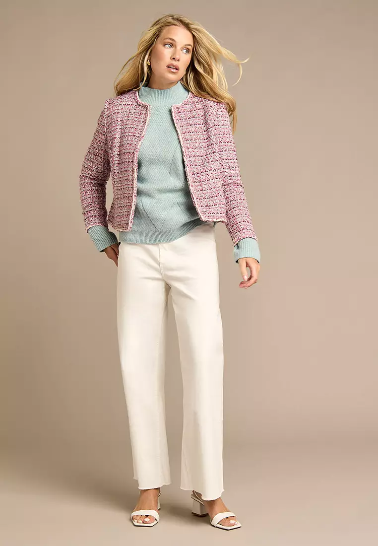 Chloe Anne Pink Boucle Jacket