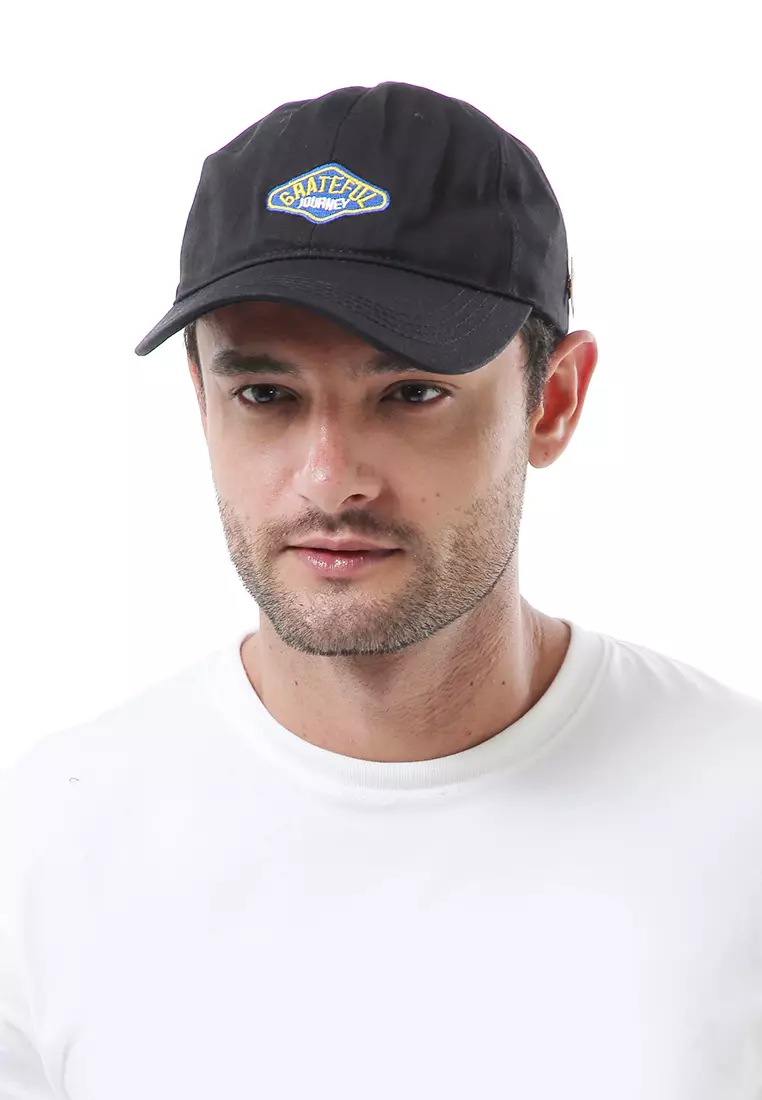 Jahari Aksesoris Fashion Pria Wanita Topi Baseball Kasual Logo Grateful Resizable Strap Material Cotton ORIGINAL - Black
