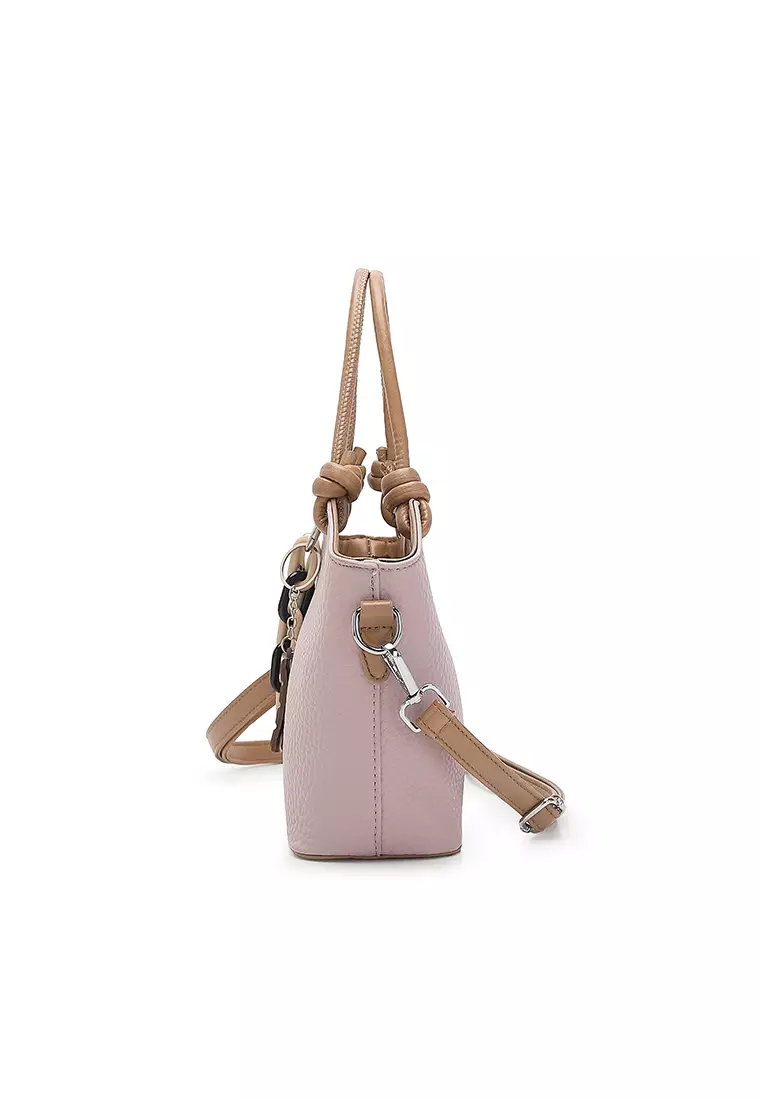 Women's Top Handle Bag / Sling Bag / Crossbody Bag / Shoulder Bag (Tas Tangan Wanita / Tas Selempang Wanita / Tas Bahu Wanita) - Merah Jambu