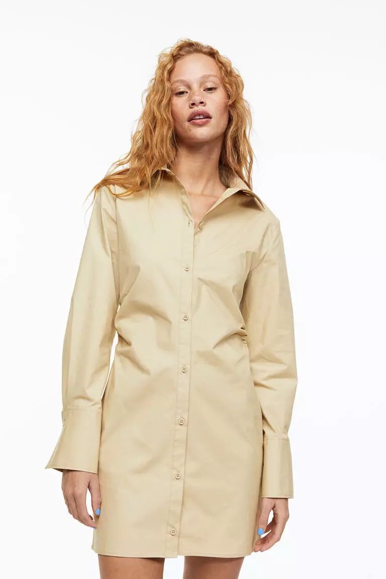 23SS A&S Backyoke gather shirts 哀しい dress