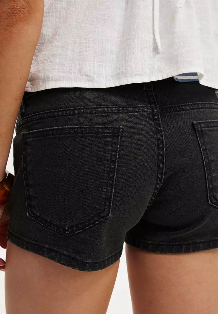 Micro Low Denim Shorts
