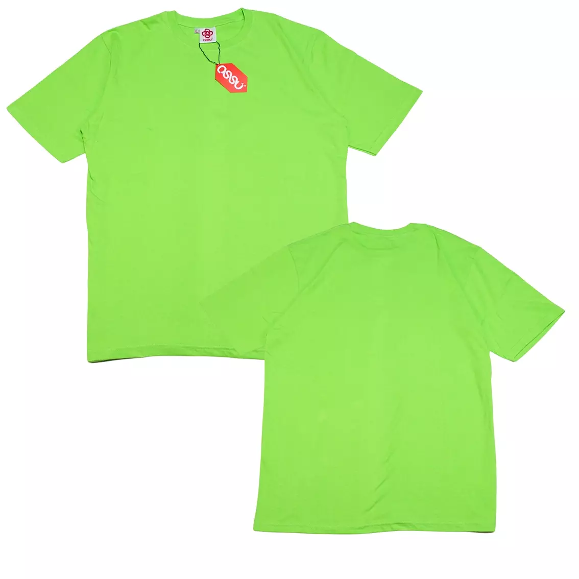 Ossu T-Shirt Basic Colour | Kaos Polos Warna Hijau Muda | Cotton Combed