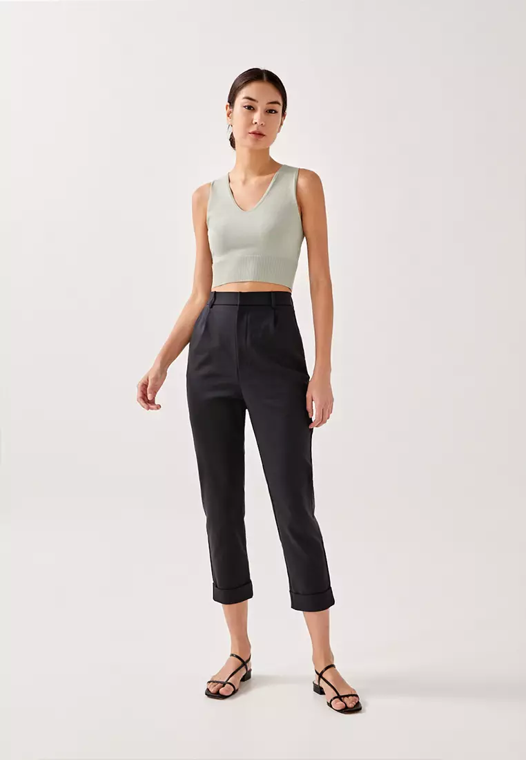 Alby Tailored Peg Leg Chino Pants