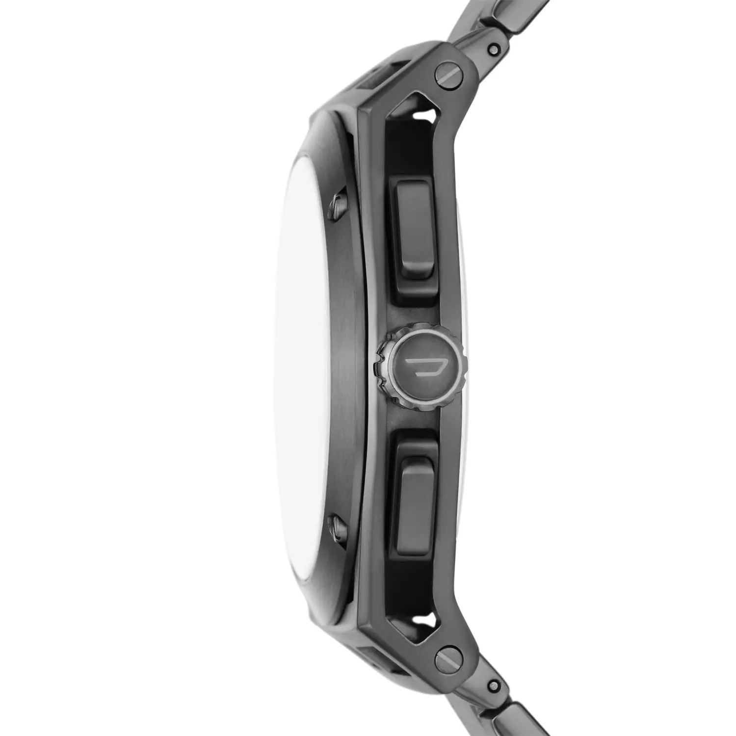 Diesel Timeframe Chrono Gunmetal-Tone Stainless Steel Jam Pria-DZ4598