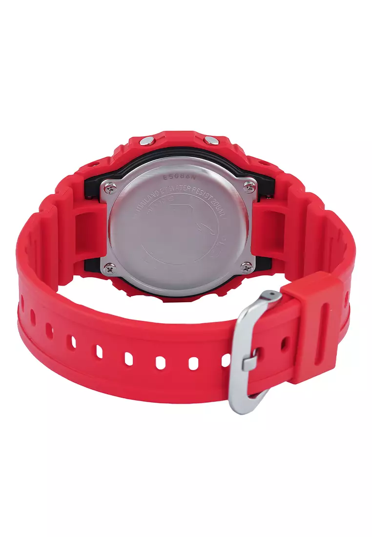 Casio G-Shock DW-5600EP-4D Red Resin Band - Jam Tangan Digital Pria