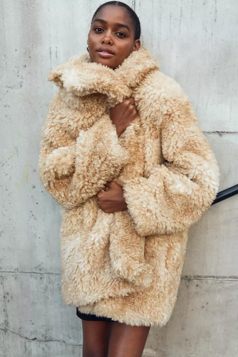 H and m faux fur coats sale