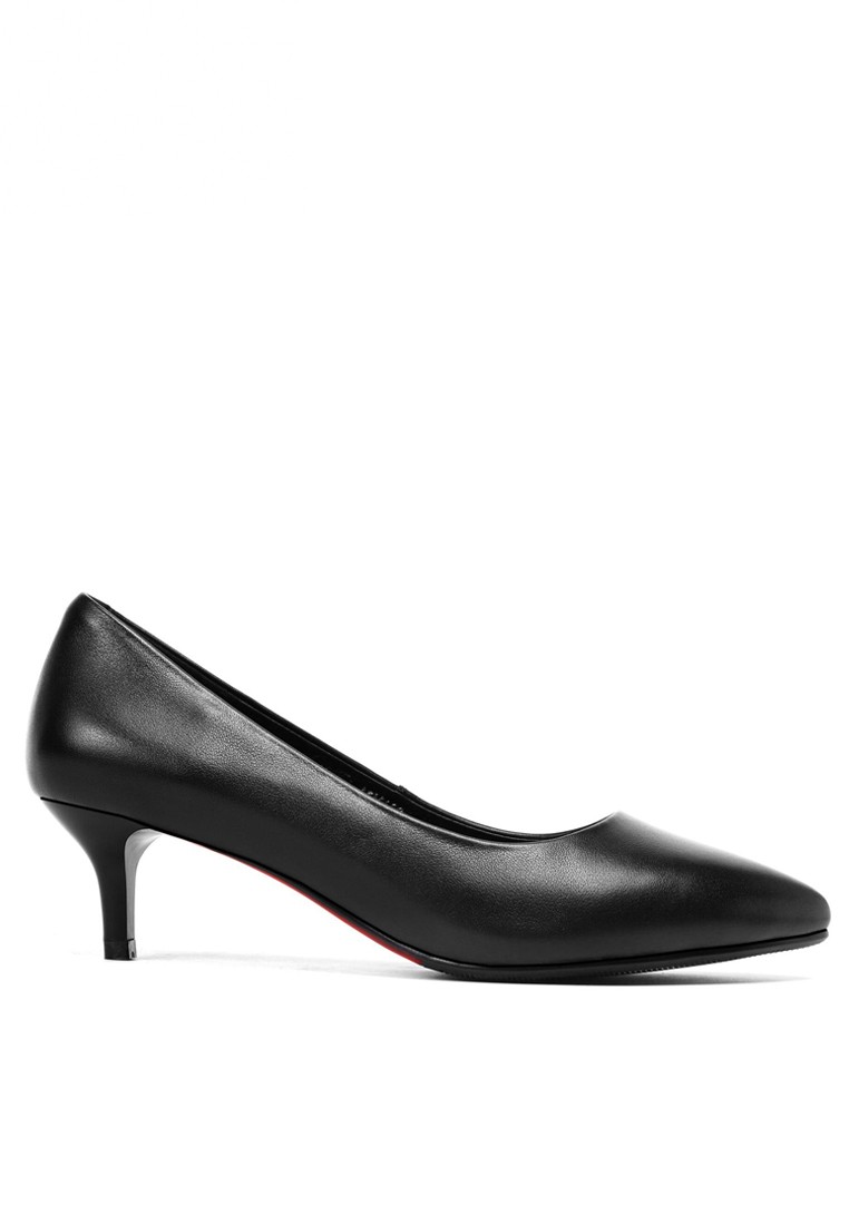 Leather Uniform Pointy Pumps 1656