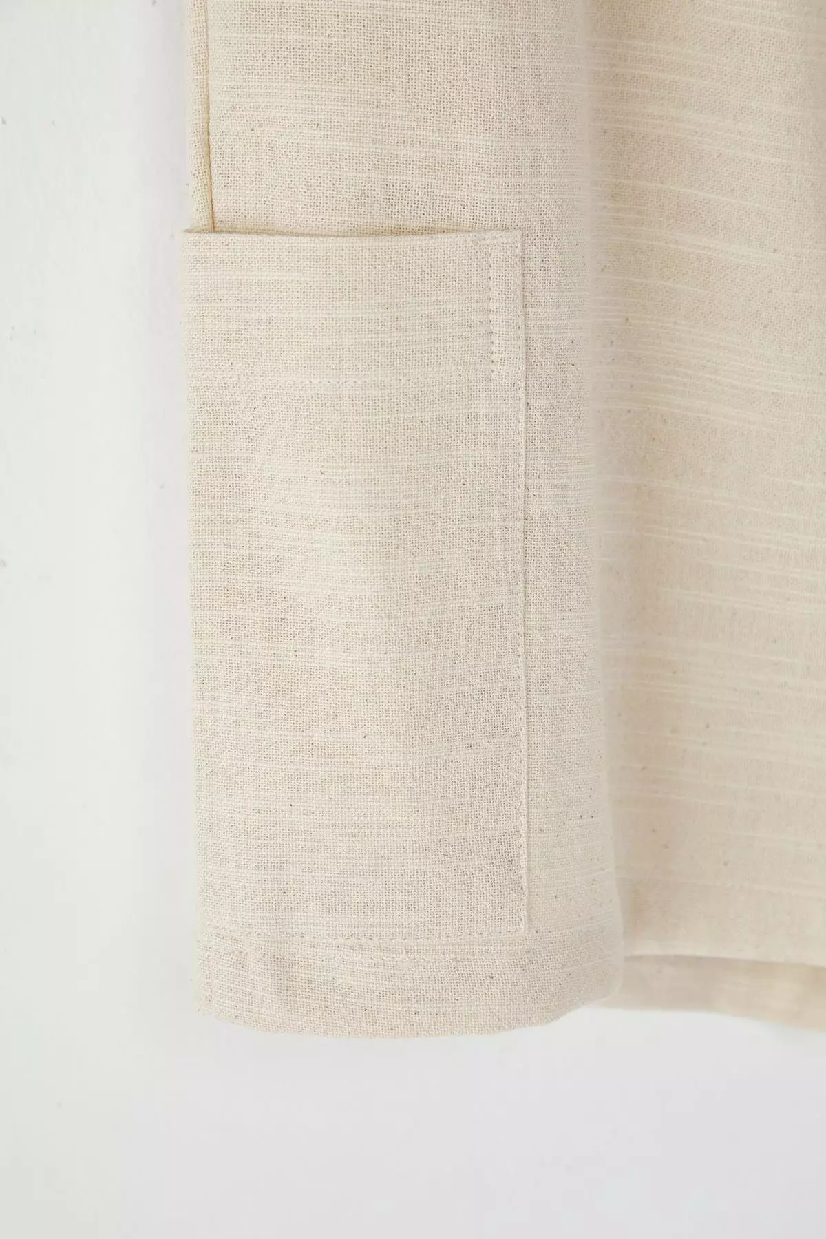 Ecru Linen Look Cotton Shorts & Bermudas with Cargo Pockets TMNSS25SR00055