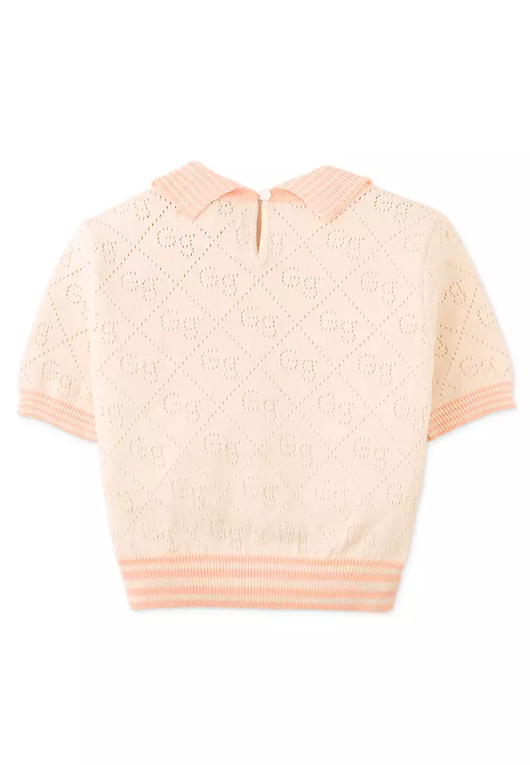 Gianna Top With A Gg Pointelle Design