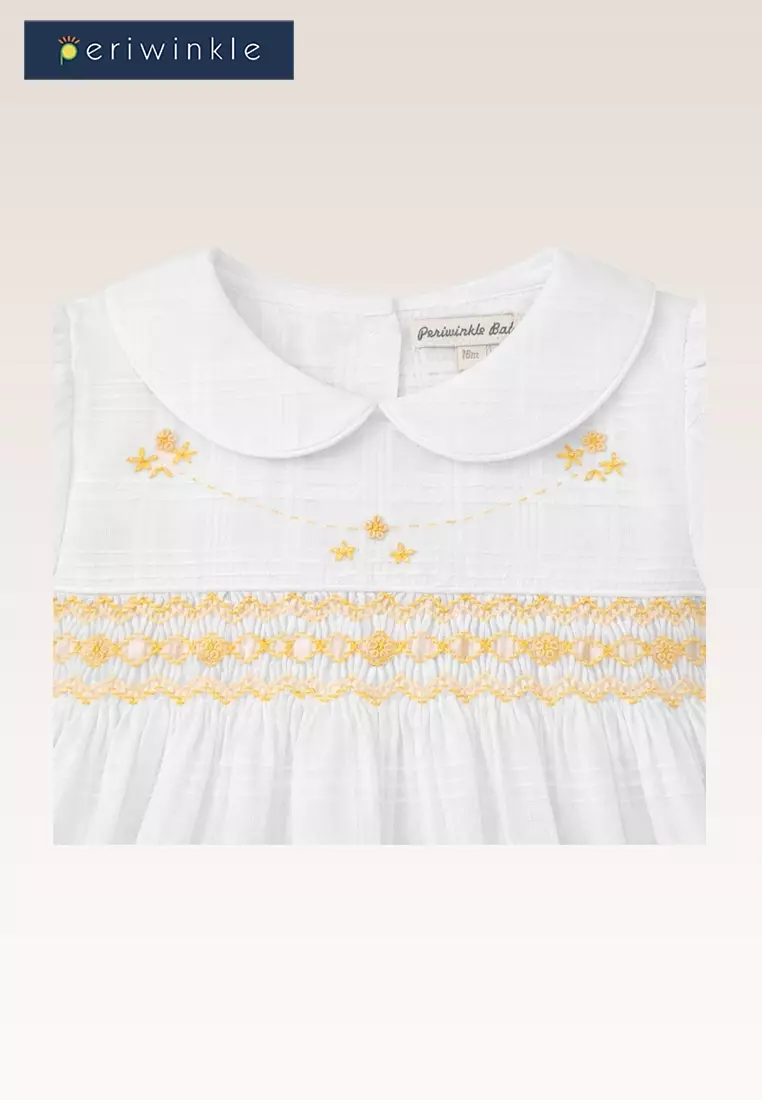Larissa Baby Girls Ivory Smocked Dress