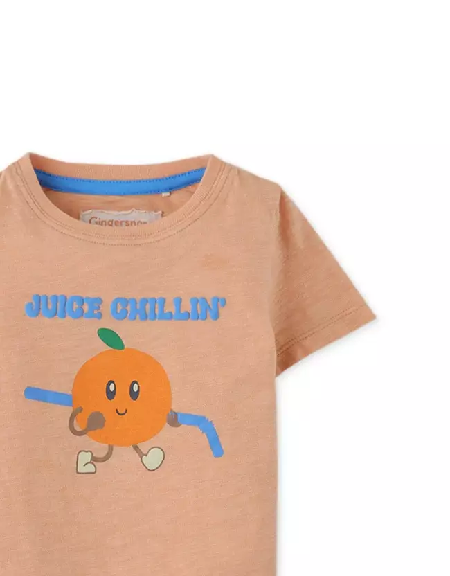 Gingersnaps Baby Amalfi Crush T-Shirt Peach - Kaos Bayi Laki-laki (Pink)