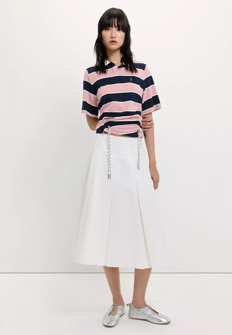 Drawstring Polo Top