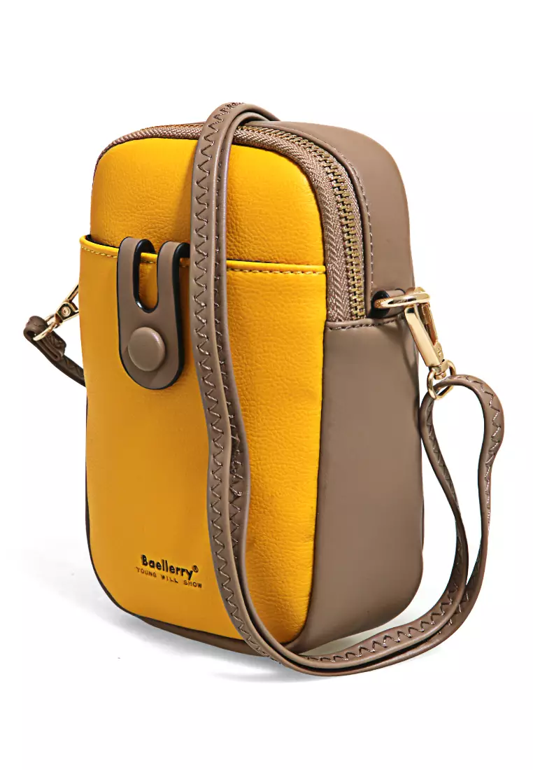 Sling Bag Tas Selempang Handphone Wanita Uniqe Design Large Compartment Material Leather ORIGINAL