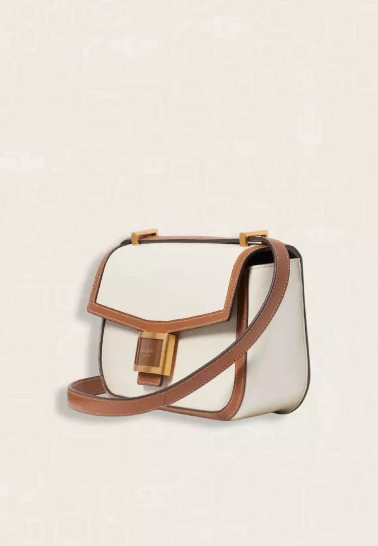 Kate Spade Katy Colorblocked Medium Convertible Shoulder Bag Halo White