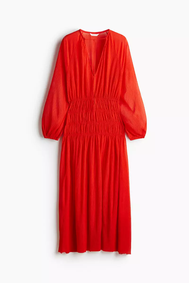 Smock-waisted dress