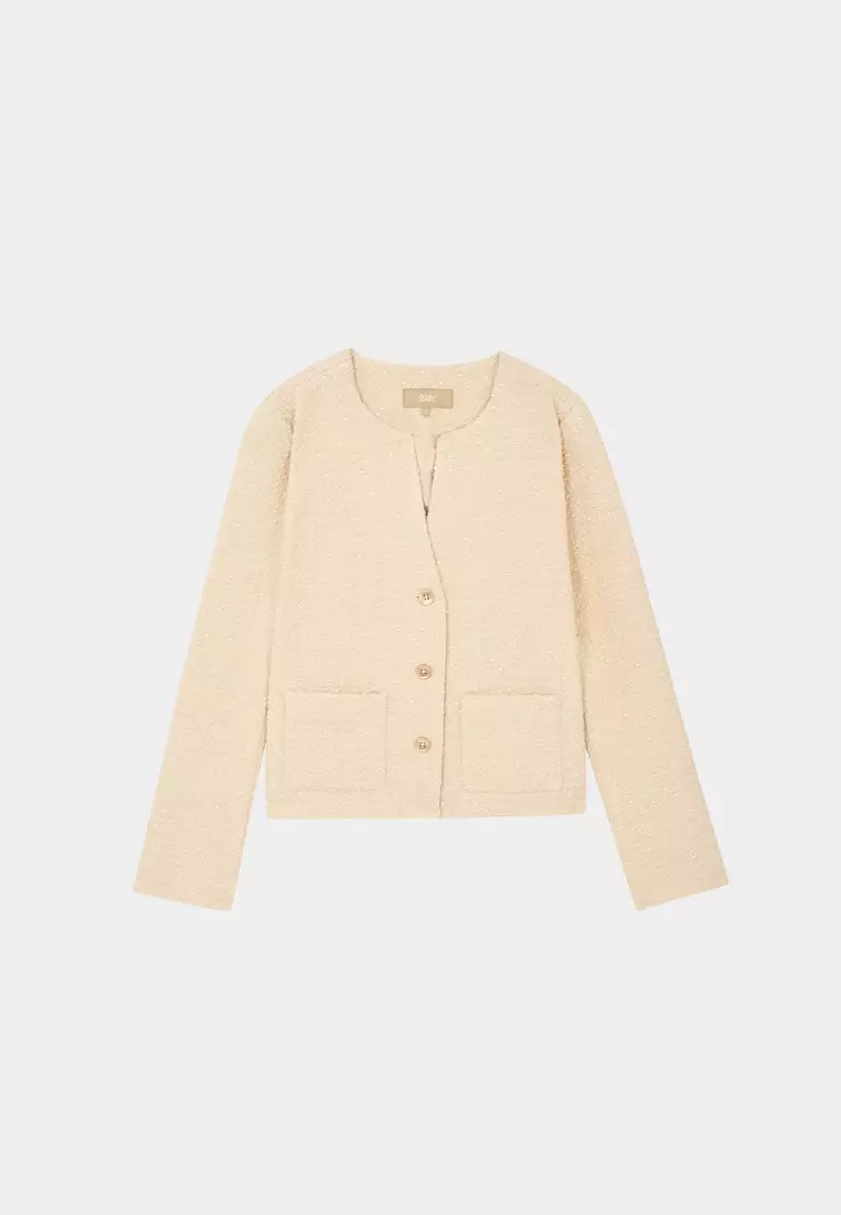 Blanched Almond Tweed Jacket