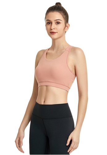 B-Code pink ZWG1112a-Lady Quick Drying Running Fitness Yoga Sports Bra-Pink 524D3AAA693685GS_1