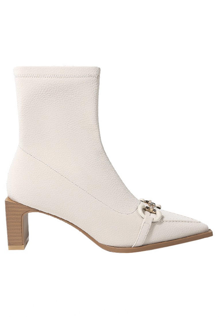 6CM Rhinestone Buckle Zipper Ankle Boots XJ1859-8