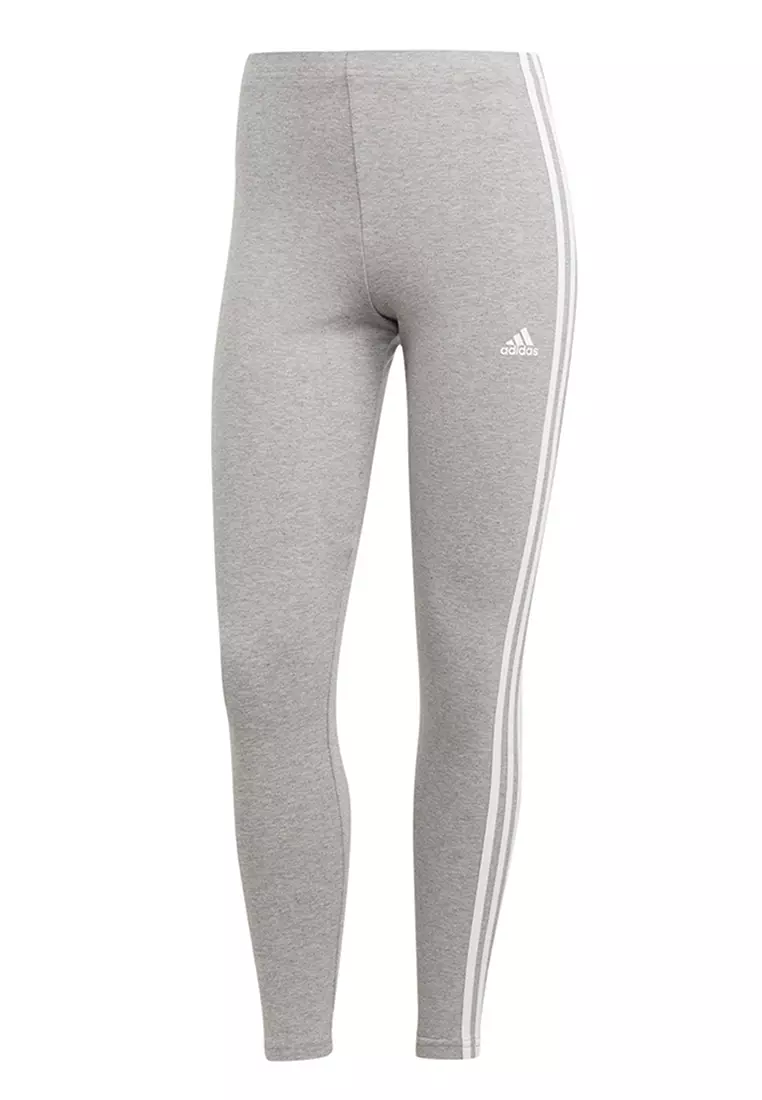 Buy ADIDAS essentials 3-stripes high-waisted single jersey leggings in  Medium Grey Heather/White 2024 Online