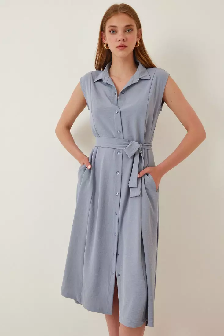 Tie Summer Shirt Dress