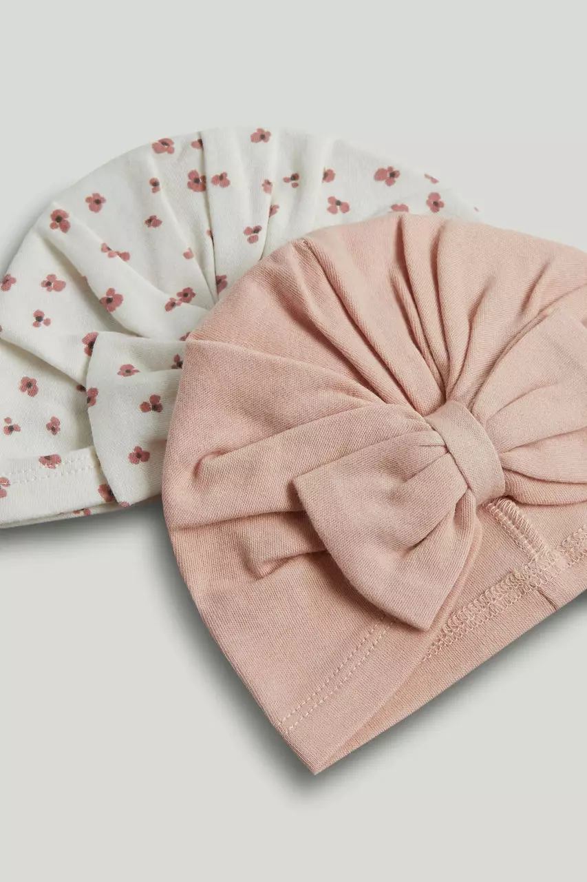 Mothercare 2 Pack My First Cotton Baby Hats - Aksesoris Bayi Perempuan (Multi)