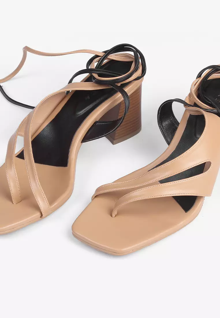 Two Tone Zenit Strappy Heels