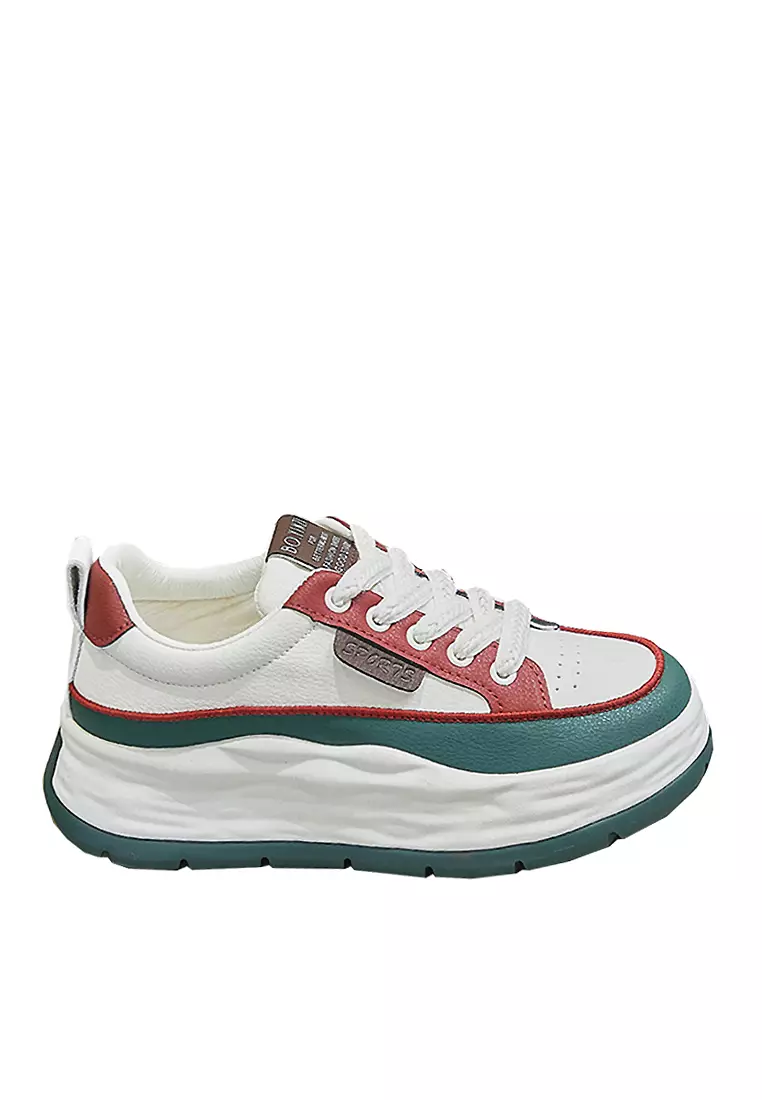 Discount on Twenty Eight Shoes  shoes - SKU: VANSA Fashion Color Block Platform Casual Shoes VPW-T2656