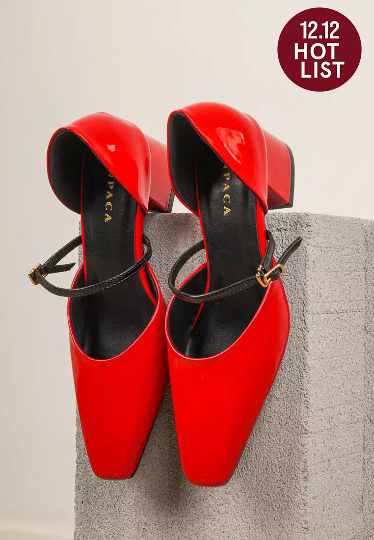 Geneve Block Heel Square-toe Shoes