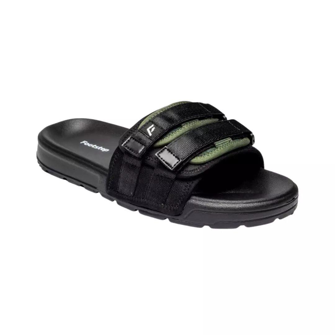 Footstep Footwear Sandal Pria Slide Maxi Black Army Original Sandal