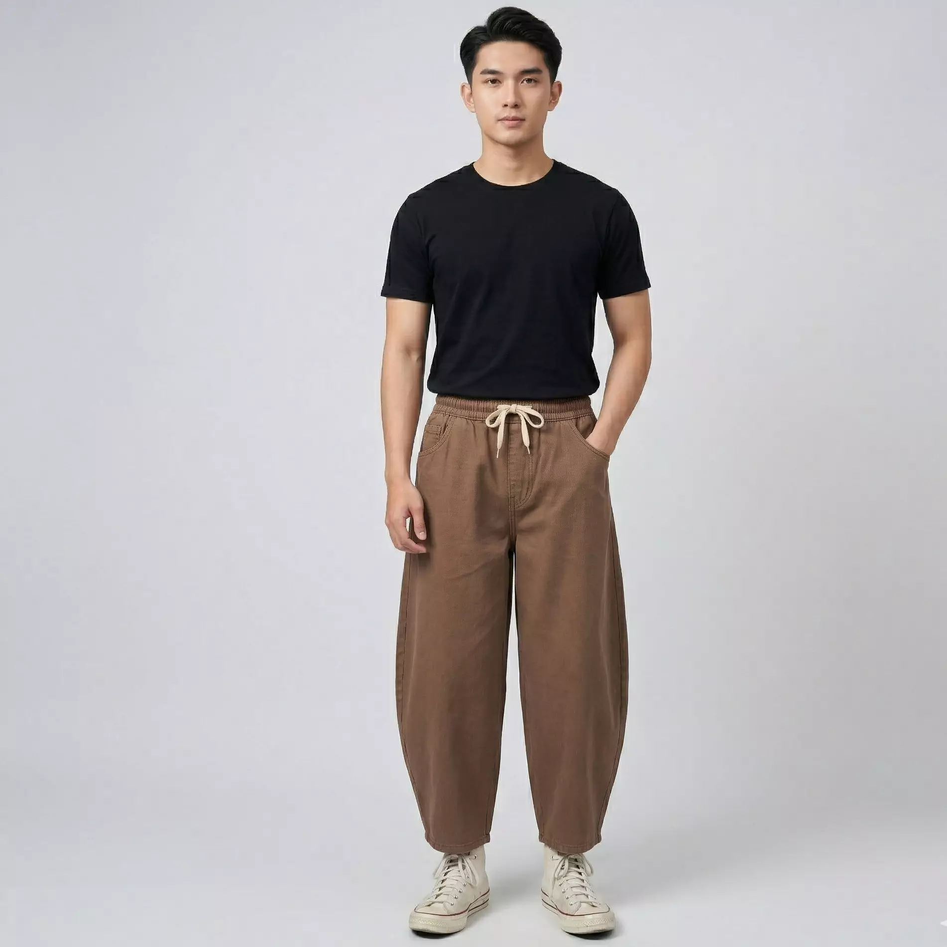 Celana Panjang Jeans Pria - Leon Relaxed Barrel Pants