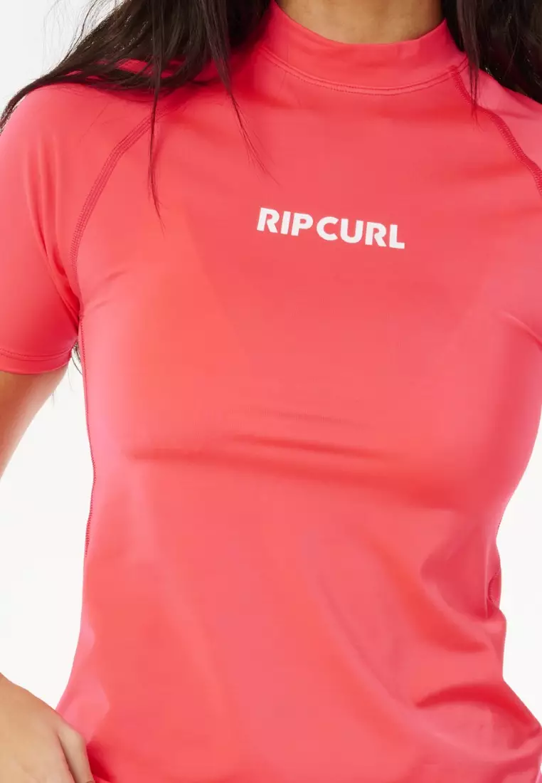 Women Classic Surf Ss Upf Rashguard 17NWRV-ELECTRIC RED