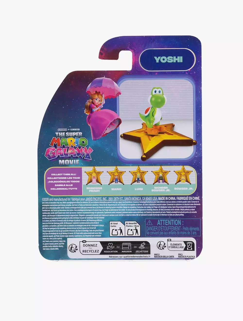 The Super Mario Galaxy Movie – 1.5” Figure with Basic Accessory – Yoshi - SM843246