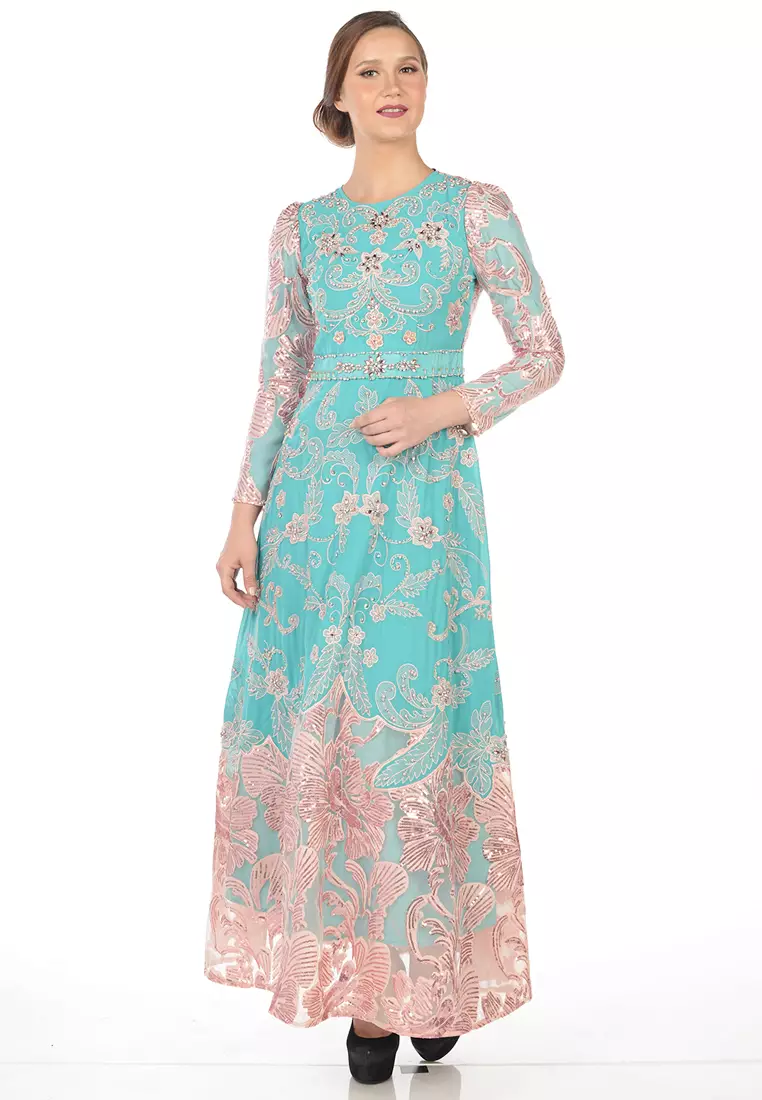 Bibiq Gamis Tile Bordir