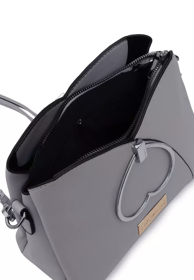 Eilaria Tas Selempang Wanita Love Design Sling Bag Large Compartment Material Leather ORIGINAL - Gray