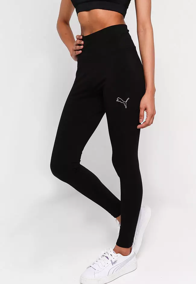 Puma Women's Black Solid Pattern High Waisted Seamless Leggings Size Medium