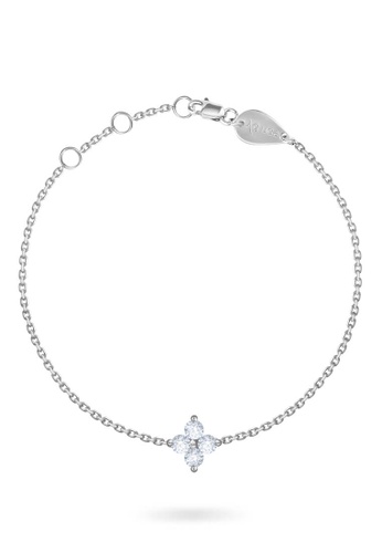 Aquae Jewels white Anklet Fairy 18K Gold and Diamonds - White Gold 500E2AC8C2FA6DGS_1
