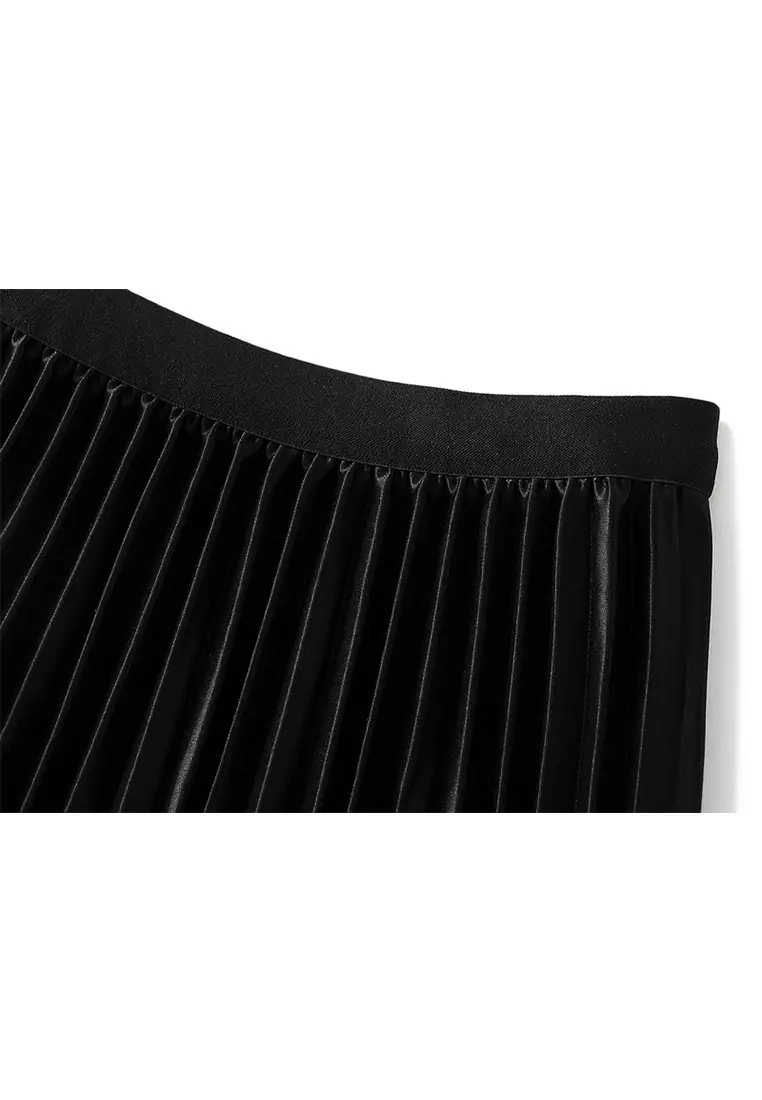 Mesh High Waist Pleated Skirt AF2605