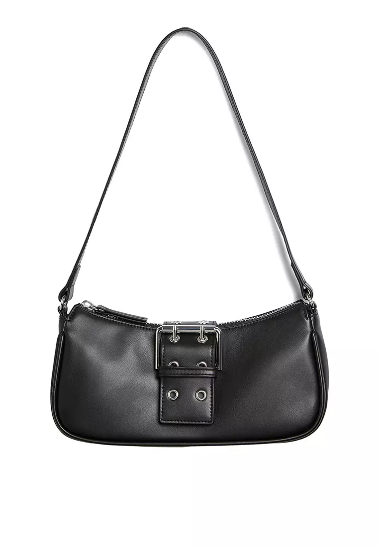 Buy Monki Faux Leather Hand Bag With Buckle 2024 Online ZALORA