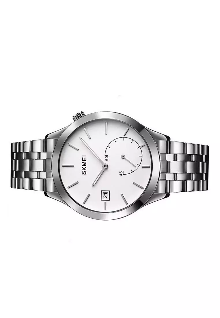 Jam Tangan Analog Pria Strap Tali Material Stainless Steel SF54 ORIGINAL