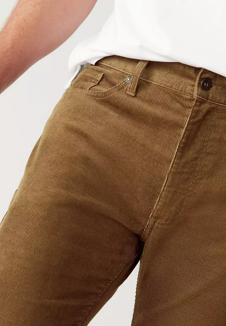 Straight Fit Corduroy 5 Pocket Trousers