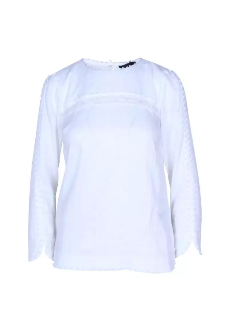 White pullover clearance blouse