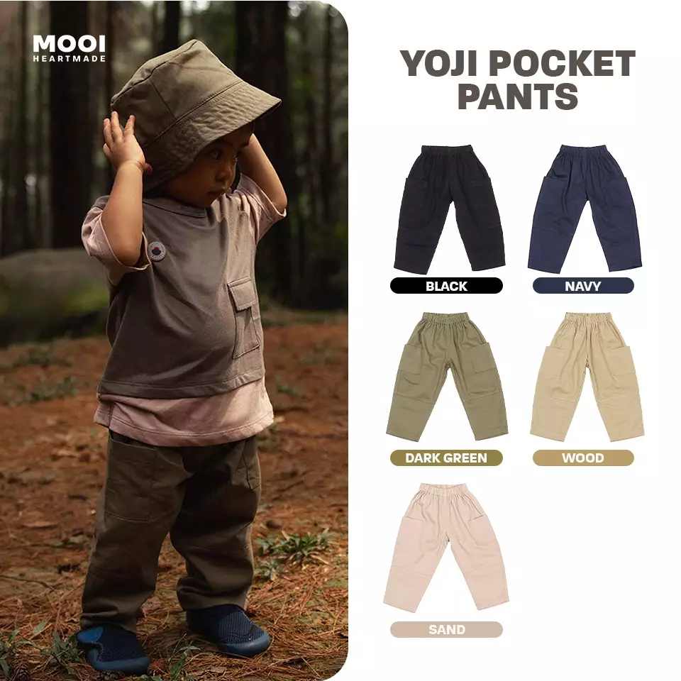 Mooi Celana Panjang Chinos Anak Yoji Pocket Pants - Navy